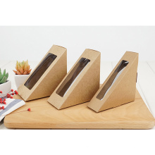 Disposal kraft paper box of cowhide rectangle sandwich food paper box